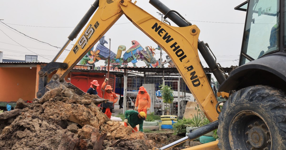 Drenagem da rua Quarenta B é ampliada para melhorar escoamento da chuva em Manaus