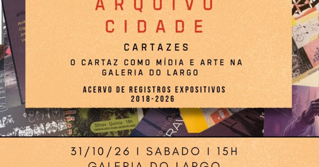 Cartazes e fotografias formam percurso por memória, tempo e meio ambiente na Galeria do Largo