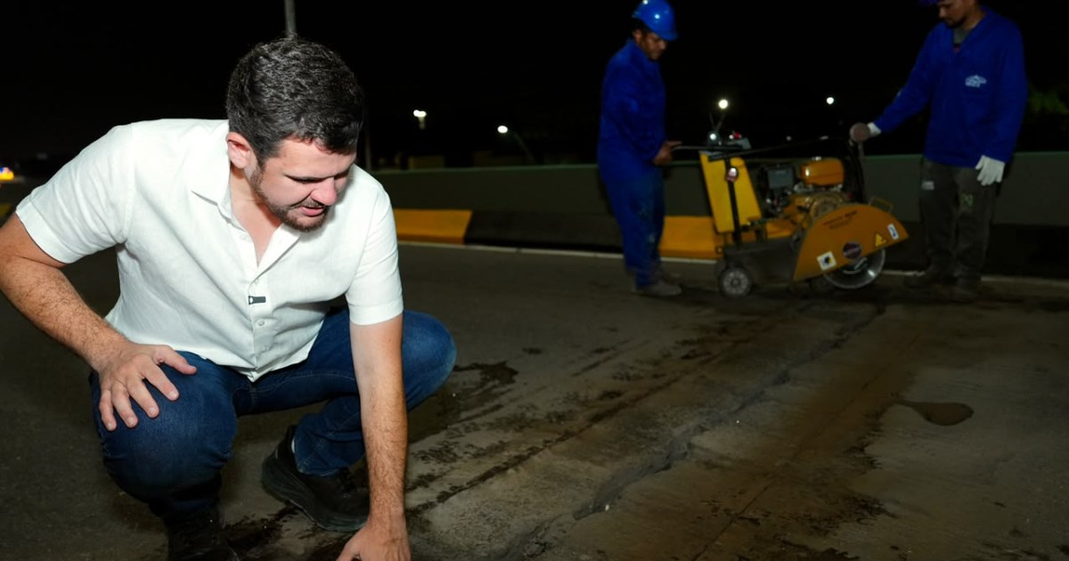 Reparos em concreto e drenagem fazem parte da recuperação do viaduto Ayrton Senna
